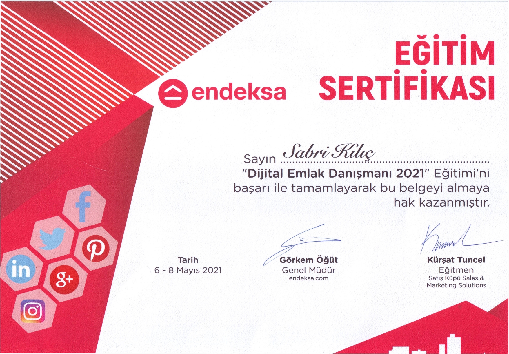 Endeksa Eğitim Sertifikası